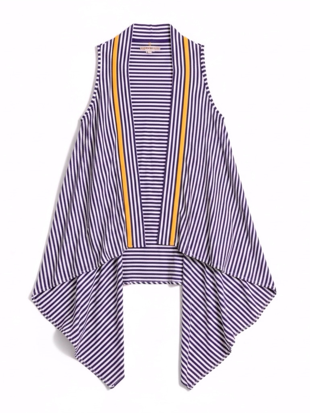 Emerson Street Louisiana State University (LSU) Tigers Open-Front Draped Vest